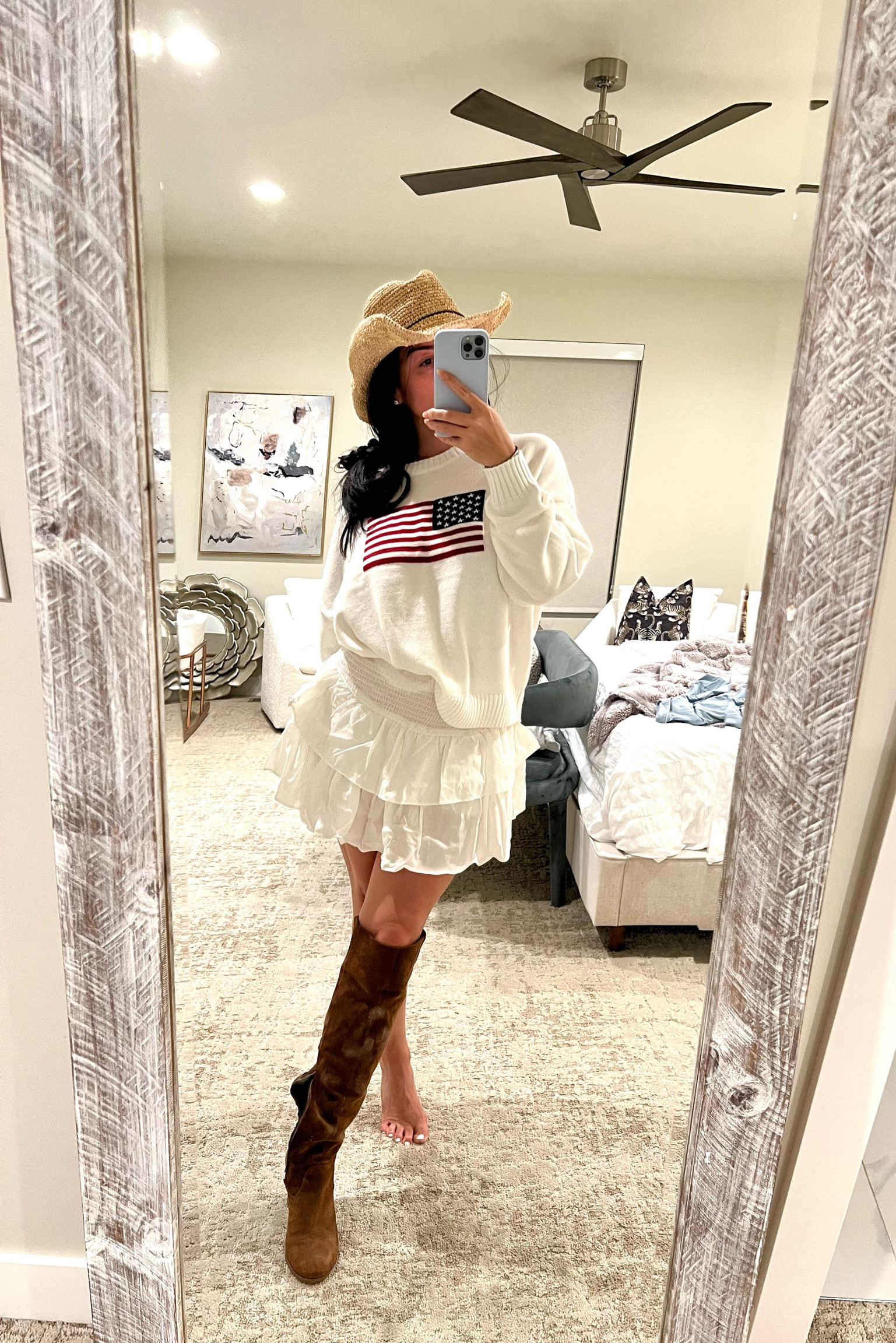 This sweater is CUTE! And so cozy! Lightweight for summer, but so soft. Took a medium in the skirt and sweater. Also, the skirt has shorts under! 

#LTKFindsUnder50 #LTKStyleTip #LTKSummerSales