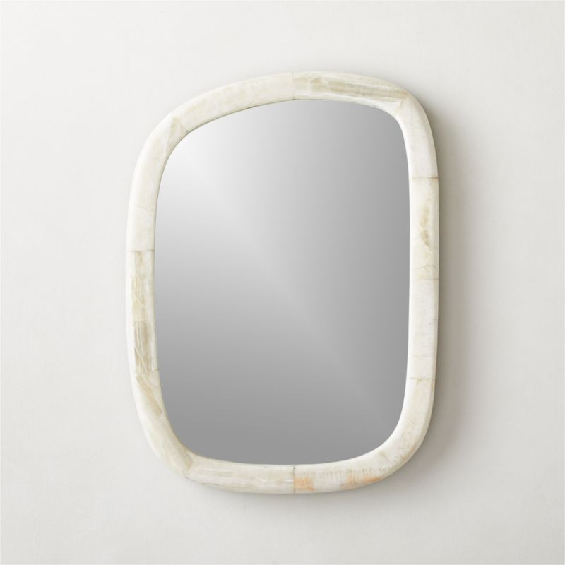 Diani Cream Onyx Wall Mirror 18''x24'' + Reviews | CB2 | CB2