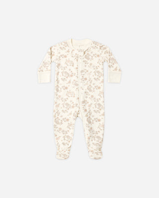 Zip Long Sleeve Sleeper Footie Floral Vine | Rylee + Cru