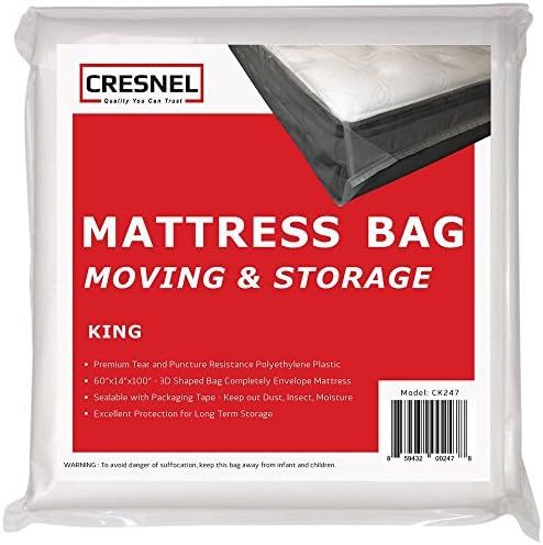 CRESNEL Mattress Bag for Moving & Long-Term Storage - King Size - Enhanced Mattress Protection wi... | Amazon (US)