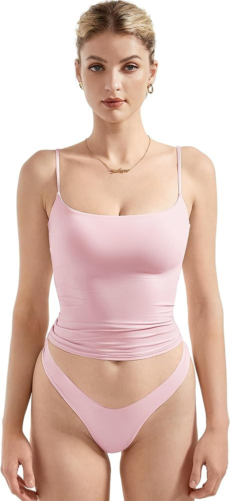 SUUKSESS Women Sexy Square Neck Tank Top Summer Y2K Going Out Basic Cami Shirt | Amazon (US)
