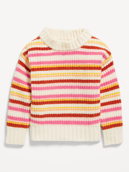 Crew-Neck Chenille-Knit Sweater for Toddler Girls | Old Navy (US)
