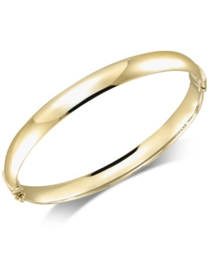 Italian Gold Polished Bangle Bracelet | Macys (US)