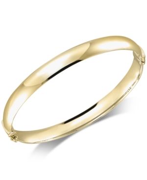 Italian Gold Polished Bangle Bracelet | Macys (US)