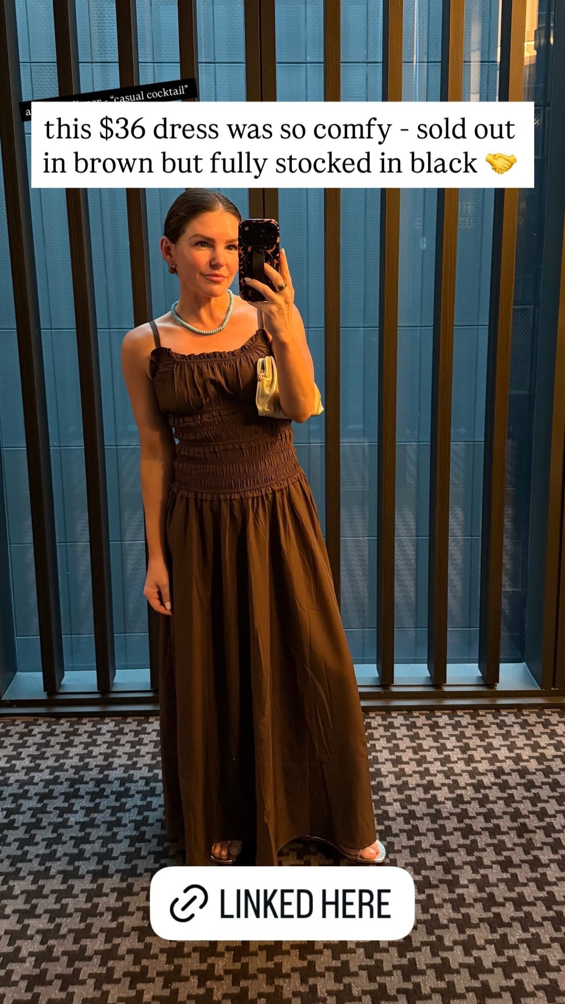 and then dinner - “casual cocktail”  this $36 dress was so comfy - sold out in brown but fully stocked in black 🤝

#LTKootd #LTKdayinmylife #LTKTravel