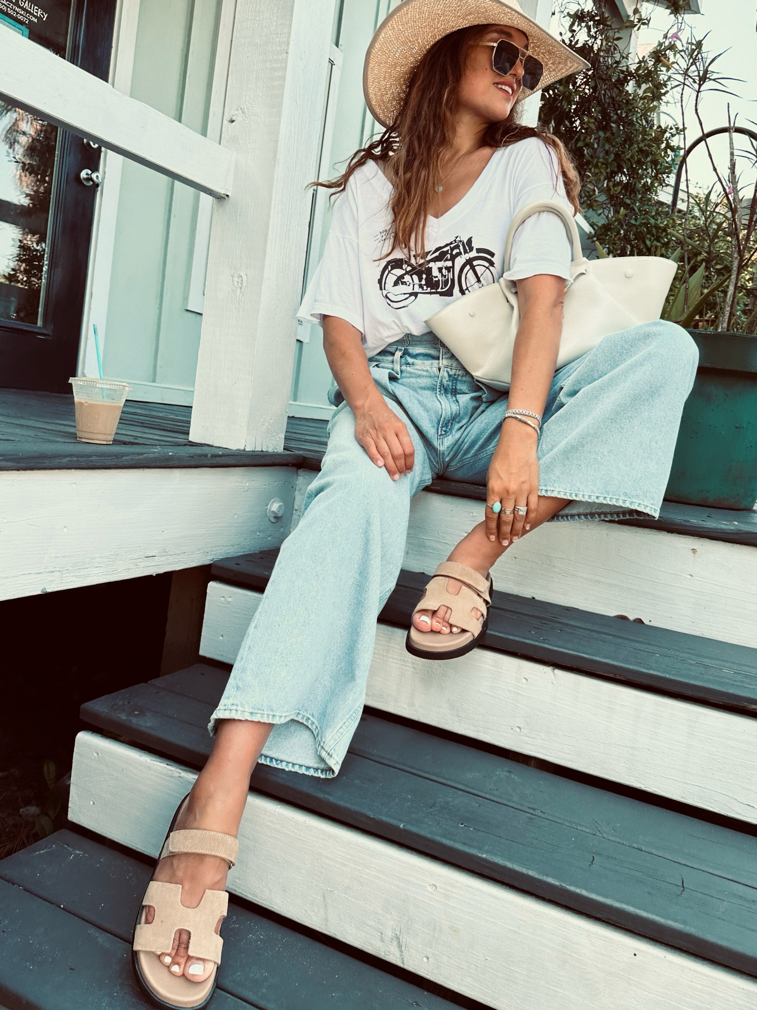 Mayven flats so cute!! 
Corset jeans 
Moto tee size down runs large 

#LTKFind