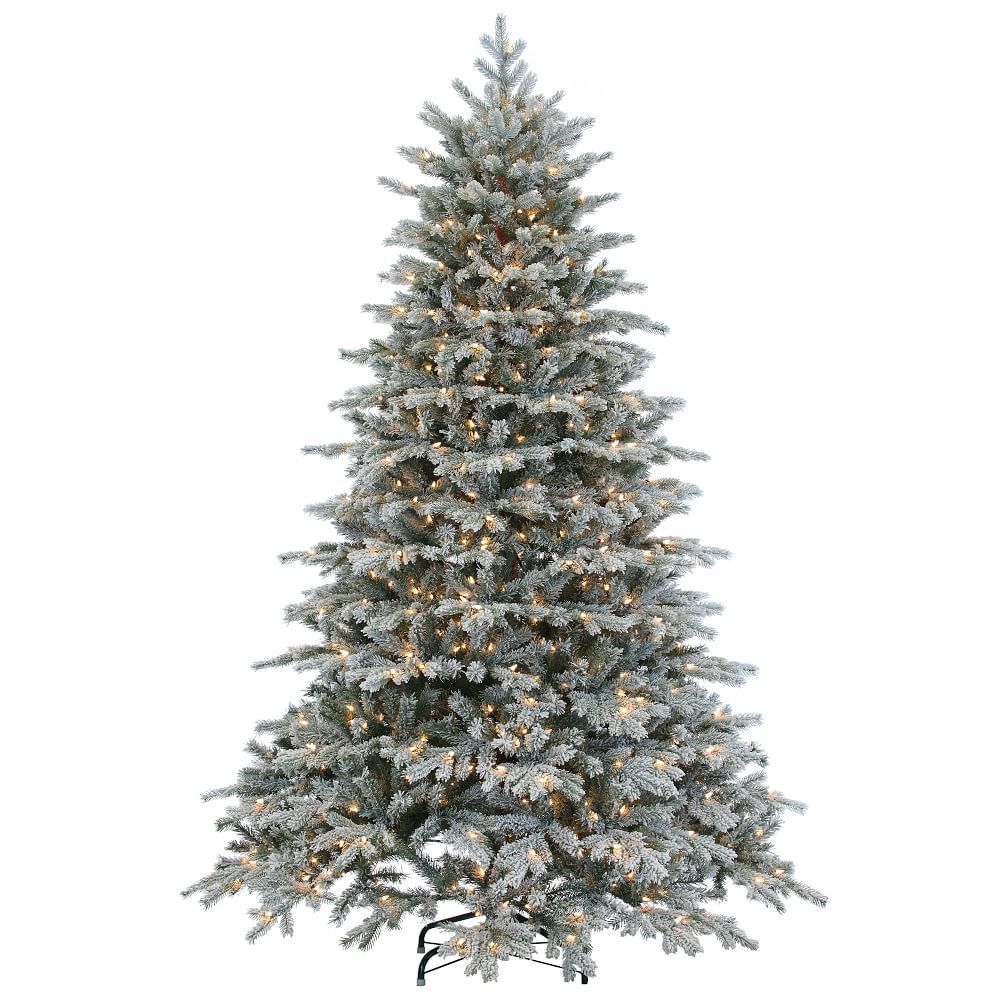 Pre-Lit Flocked Vermont Spruce Artificial Christmas Tree - 7.5ft | Pottery Barn (US)