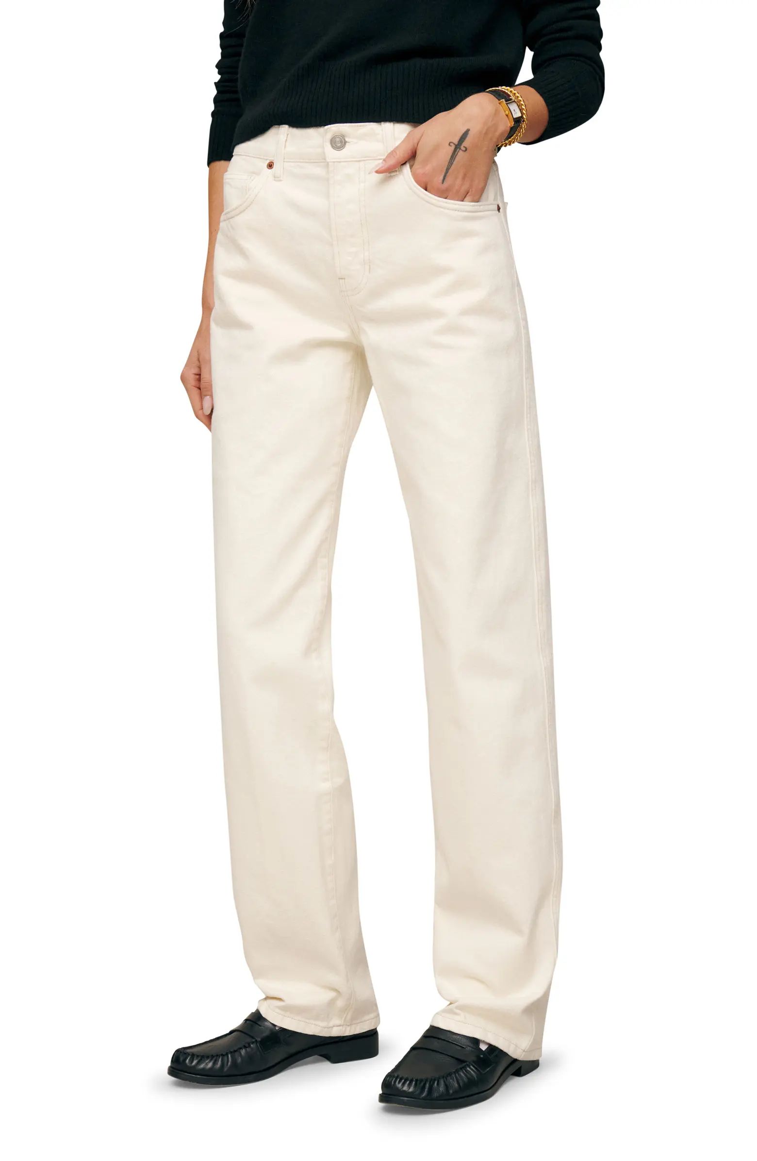 Reformation Val '90s Mid Rise Relaxed Straight Leg Organic Cotton Jeans | Nordstrom | Nordstrom