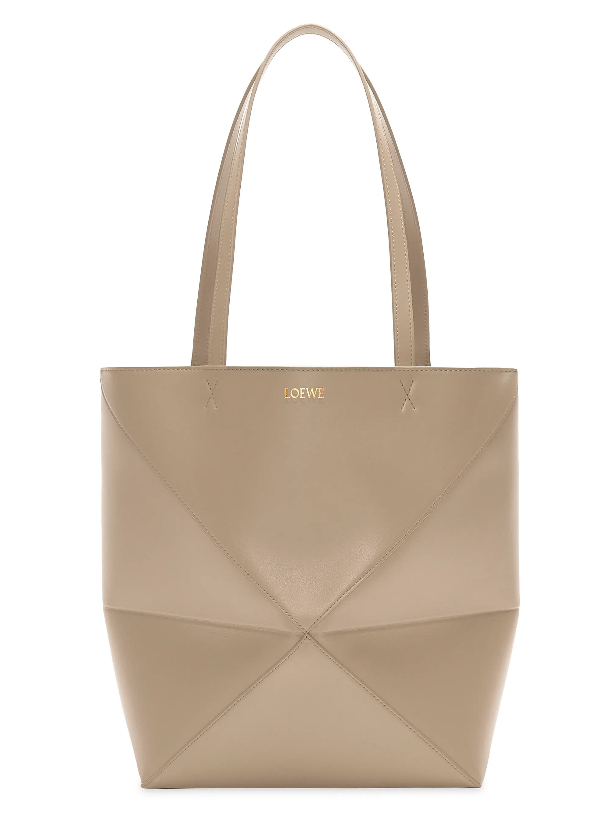 Shop LOEWE Puzzle Shiny Leather Tote | Saks Fifth Avenue | Saks Fifth Avenue