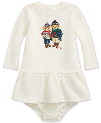 Polo Ralph Lauren Baby Girls Polo Bear Dress - Macy's | Macy's
