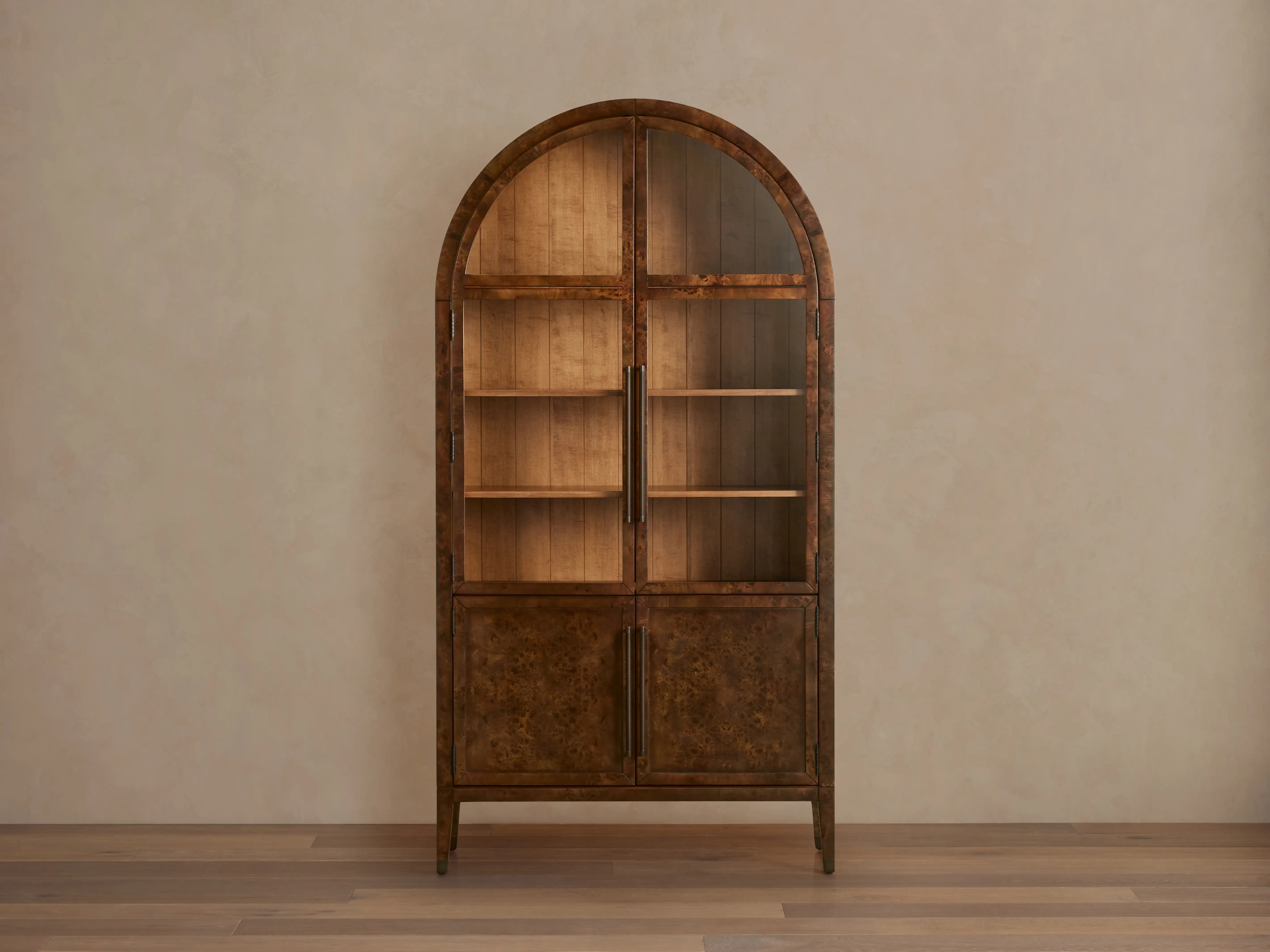 Hattie Burl Glass Cabinet | Arhaus