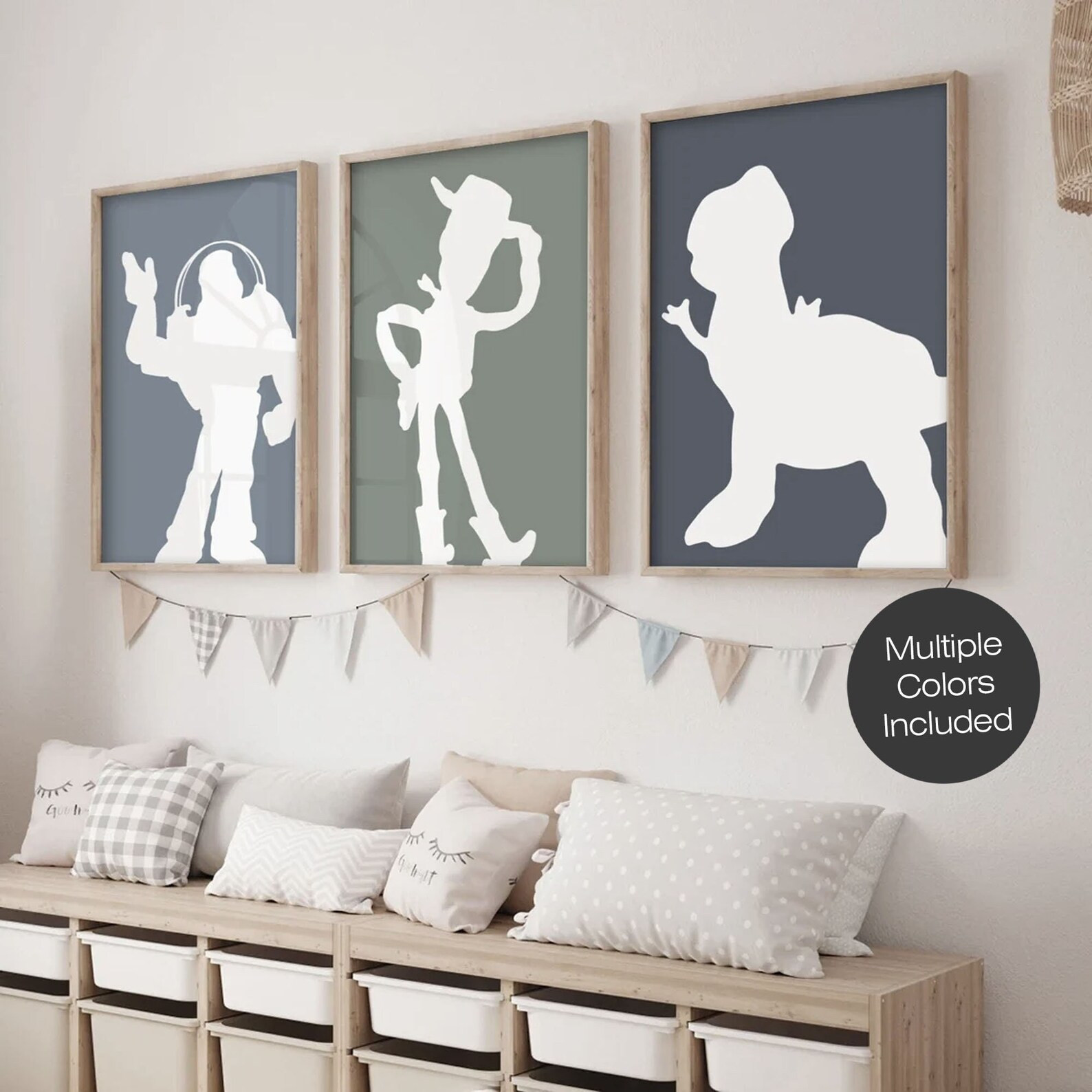 Toy Story Art Print Silhouettes, Set of 3, Wall Prints, Nursery art, Nursery Wall Art Decor, Post... | Etsy (US)