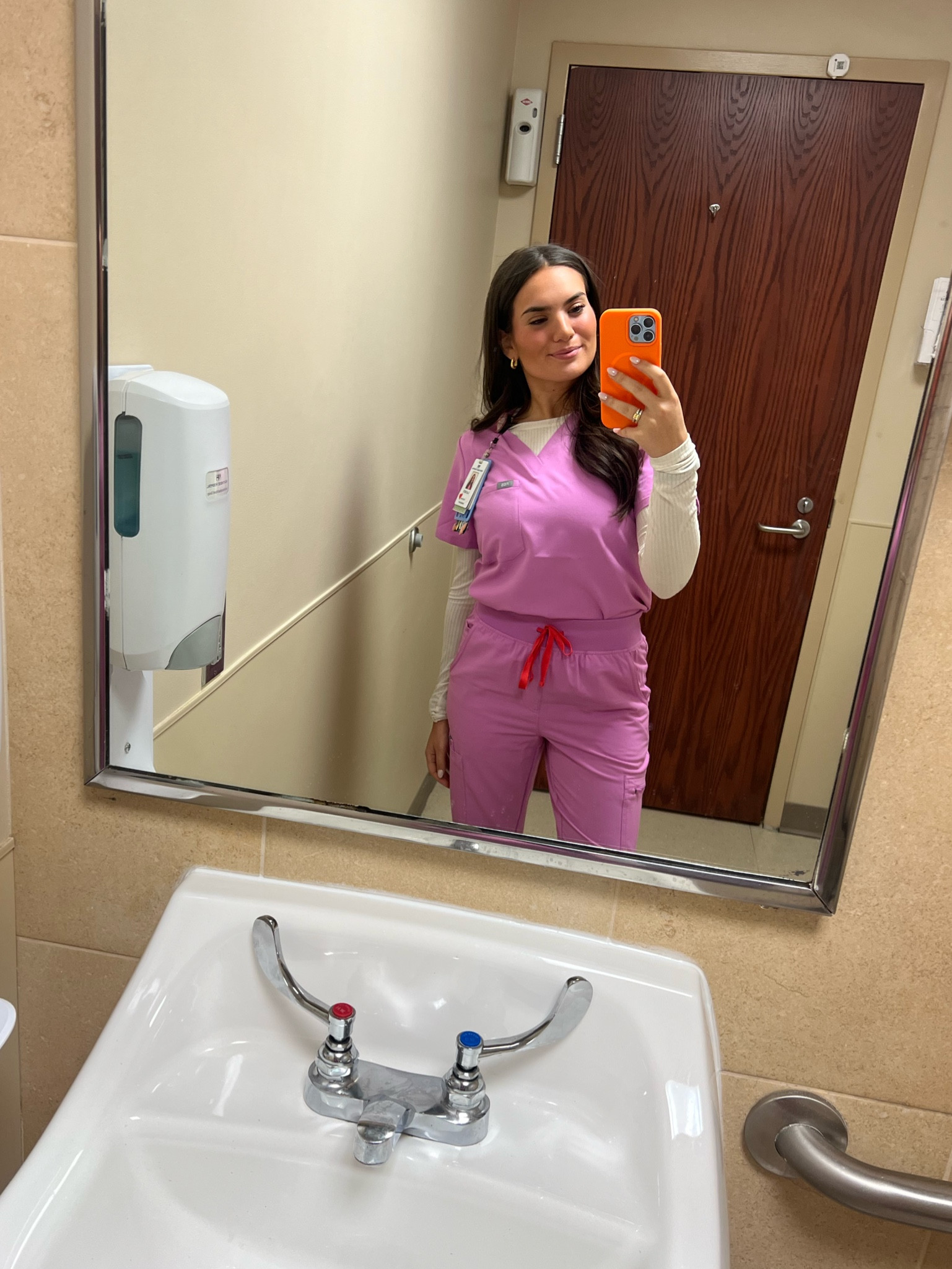 ER NURSE SCRUBS! 

alo yoga under top , figs scrubs, pink scrubs 

size XS in scrubs, S in ALO

#LTKSeasonal #LTKPetite #LTKWorkwear