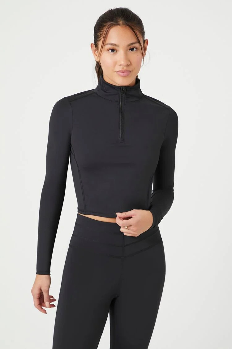 Active Half-Zip Cropped Jacket | Forever 21 (US)