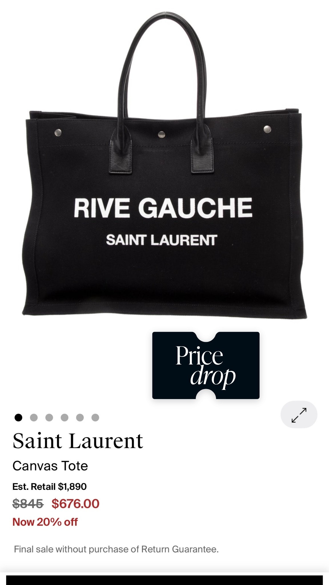 My listing on @therealreal 
#saintlaurent #therealreal #rivegauchetote #stylishteacher