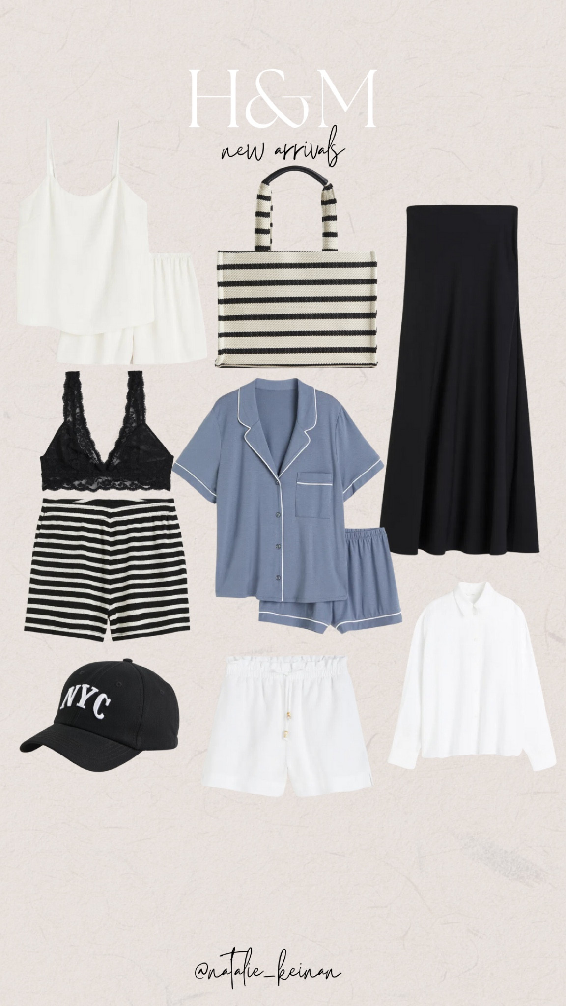 New arrivals at H&M! Stripes, black dress, pajamas, two piece set, summer style, travel style 

#LTKstyletip #LTKFind #LTKSeasonal