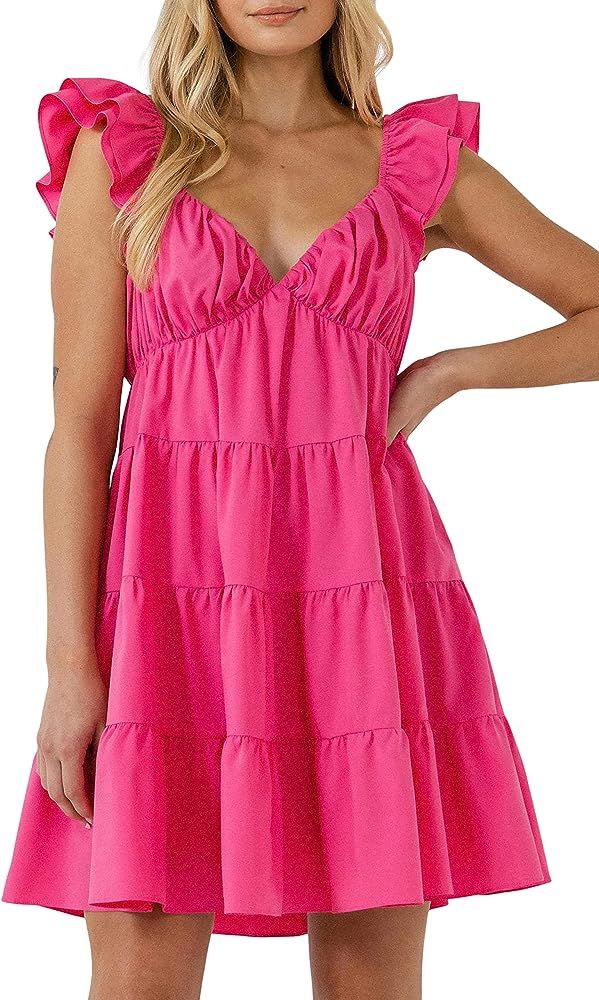 endless rose Women's Ruffled Sweetheart Flounced Mini | Amazon (US)