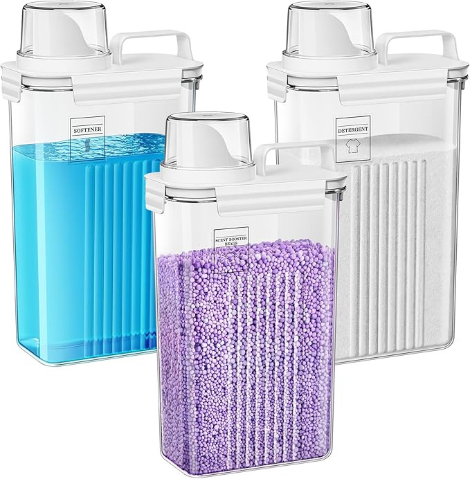 Laundry Detergent Dispenser for Laundry Room,94oz Fabric Softener Dispenser,Liquid Laundry Deterg... | Amazon (US)