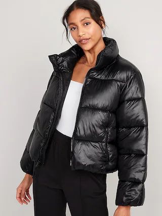 Water-Resistant Frost Free Short Puffer Jacket for Women | Old Navy (US)