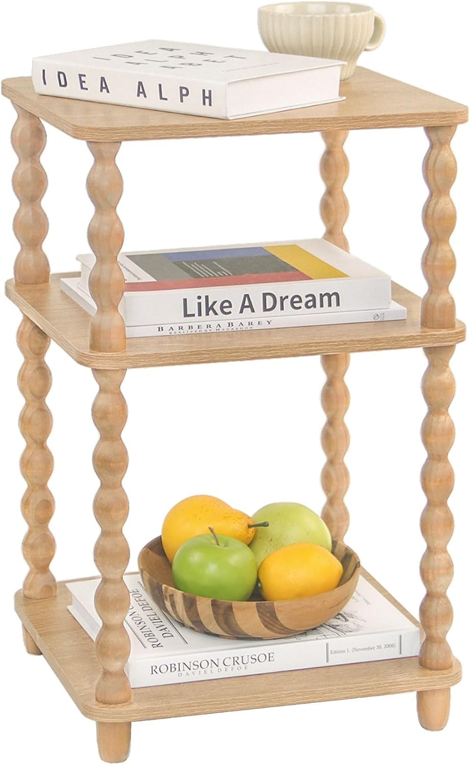 End Table, Modern Side Table with 3 Tier Open Shelf, Small Table Bed Side Tables Bedroom for Smal... | Amazon (US)