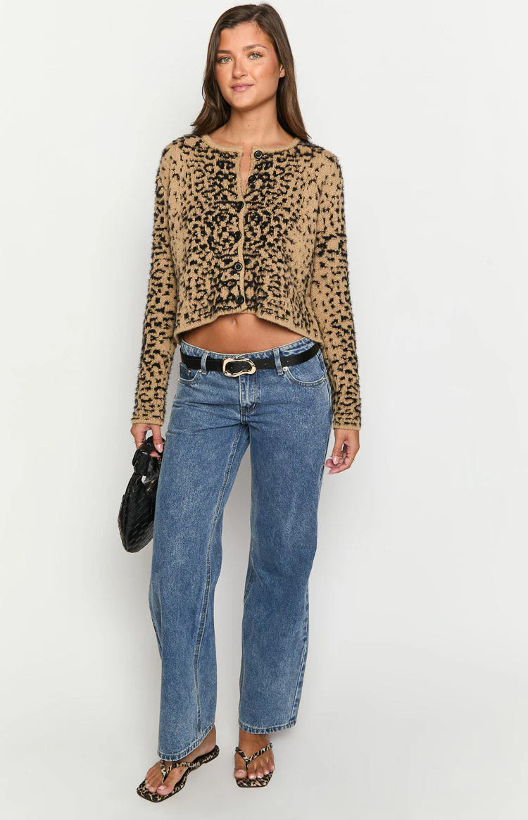 Kahli Leopard Print Cardigan | Beginning Boutique (US)