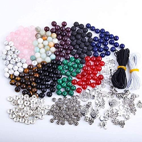 Fishdown 418 pcs 8mm Crystal Beads for Jewelry Making, Natural Stone Healing Beads for Bracelets,... | Amazon (US)