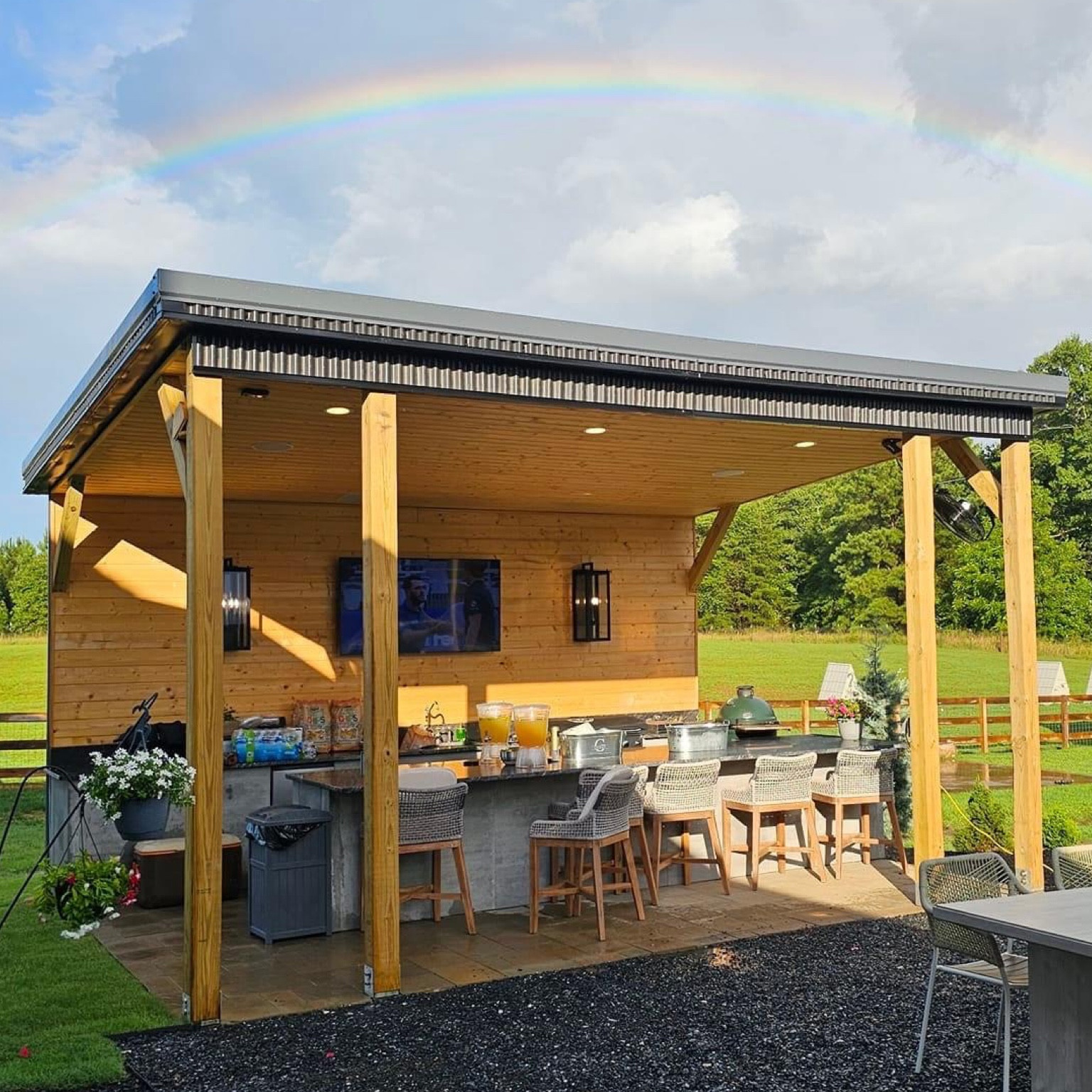 Beautiful outdoor rope counter height barstools 

#LTKsalealert #LTKhome #LTKstyletip