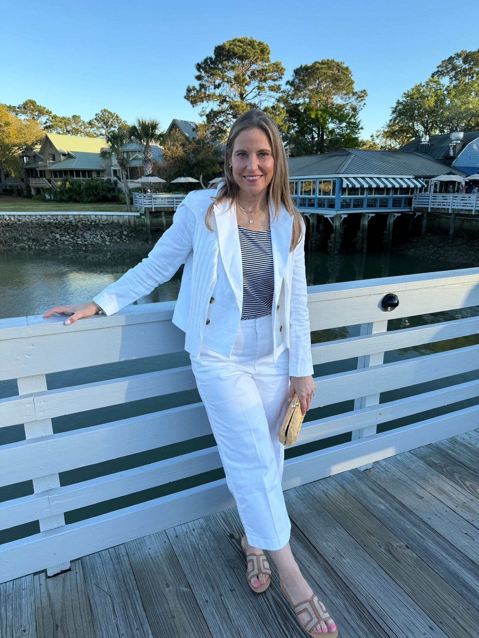 A monochromatic look always looks Smart! Outfit on sale! True to size or even size down one with the stretch depending on how you like pants to fit. We did our normal 10 but could have done 8. Shirts jackets all size medium. Love the bags too! Adorable, classic style!

#LTKsalealert #LTKstyletip #LTKover40