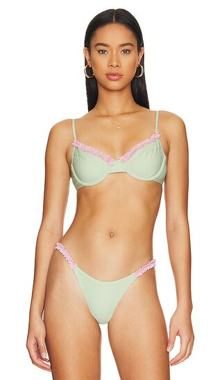 Ryan Bikini Top in Green Multi | Revolve Clothing (Global)