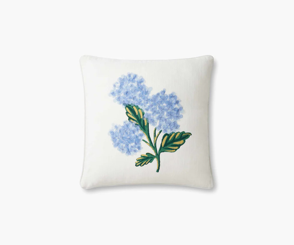 Hydrangea Bouquet Embellished Pillow - Cream | Rifle Paper Co.