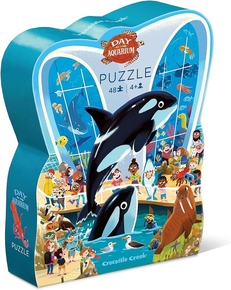 Crocodile Creek Above + Below 48-Piece Jigsaw Floor Puzzle - Fun Floor Puzzles for Kids Ages 4-8 ... | Amazon (US)