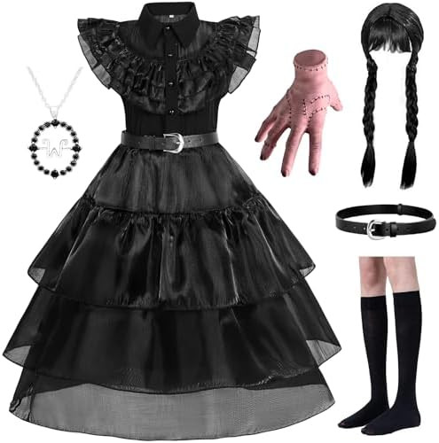 WYB Black Costume Dress for Girls Cosplay Dress Kid Halloween Costumes Costumes Cosplay Party Dre... | Amazon (US)