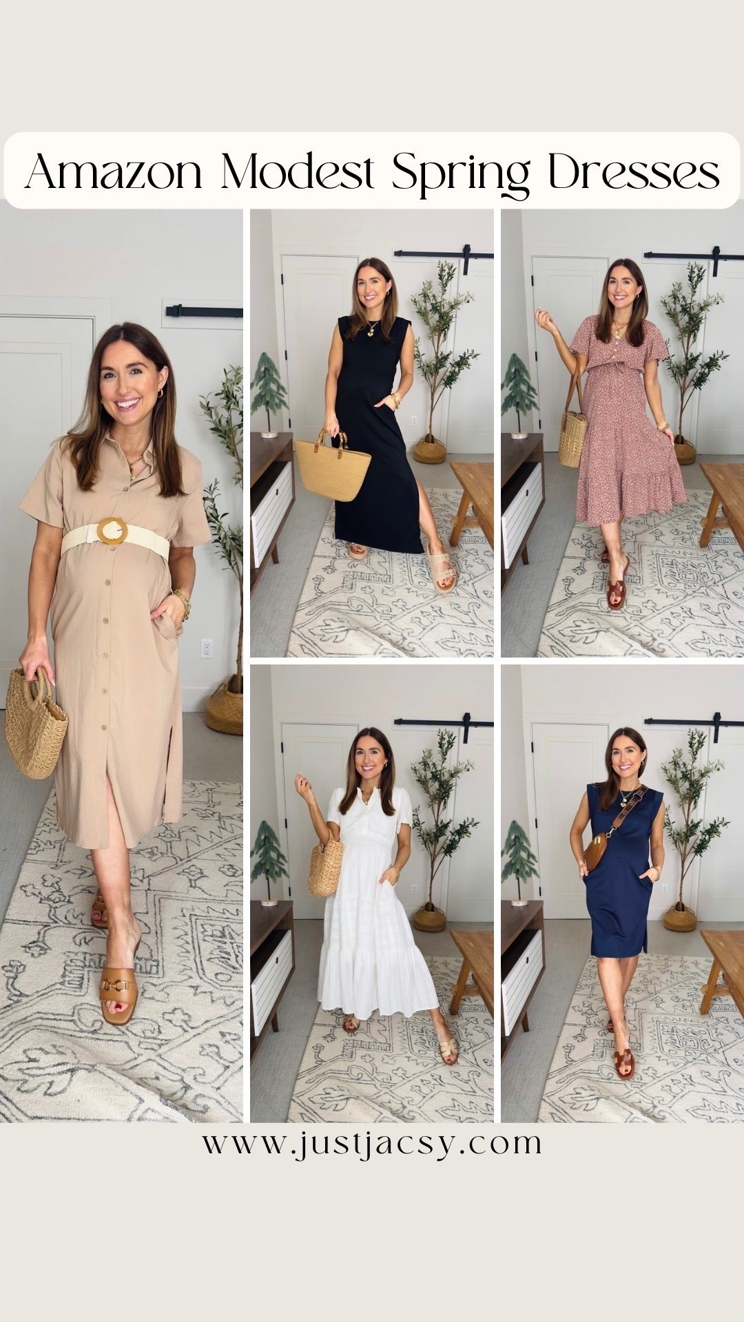 Modest spring dresses all from Amazon! Love these for casual wear, workwear, Easter, vacation, etc!
*all fit tts 
* I’m 37 weeks pregnant  here and they are all comfortable over my bump. I’m wearing small in all

Spring fashion, date night outfit, Easter dress, white dress, vacation dress

#LTKootd #LTKBump #LTKSeasonal