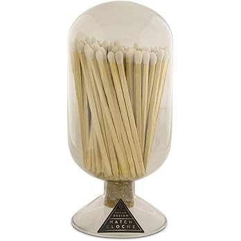 Skeem Glass Match Cloche with Striker - Smoke - Includes 120 Small Match Sticks - Perfect Firepla... | Amazon (US)