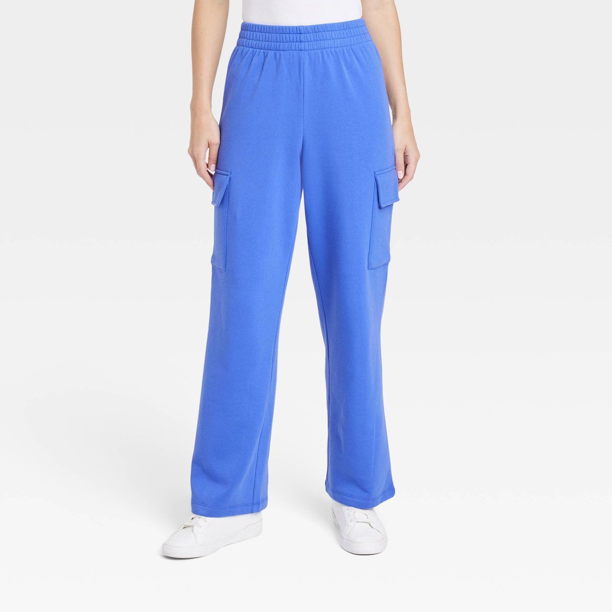 Women's Cargo Graphic Pants - Blue | Target