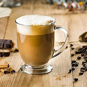 15oz/450ml Glass Coffee Mugs Clear Coffee Cups with Handles perfect for Latte, Cappuccino, Espres... | Amazon (US)