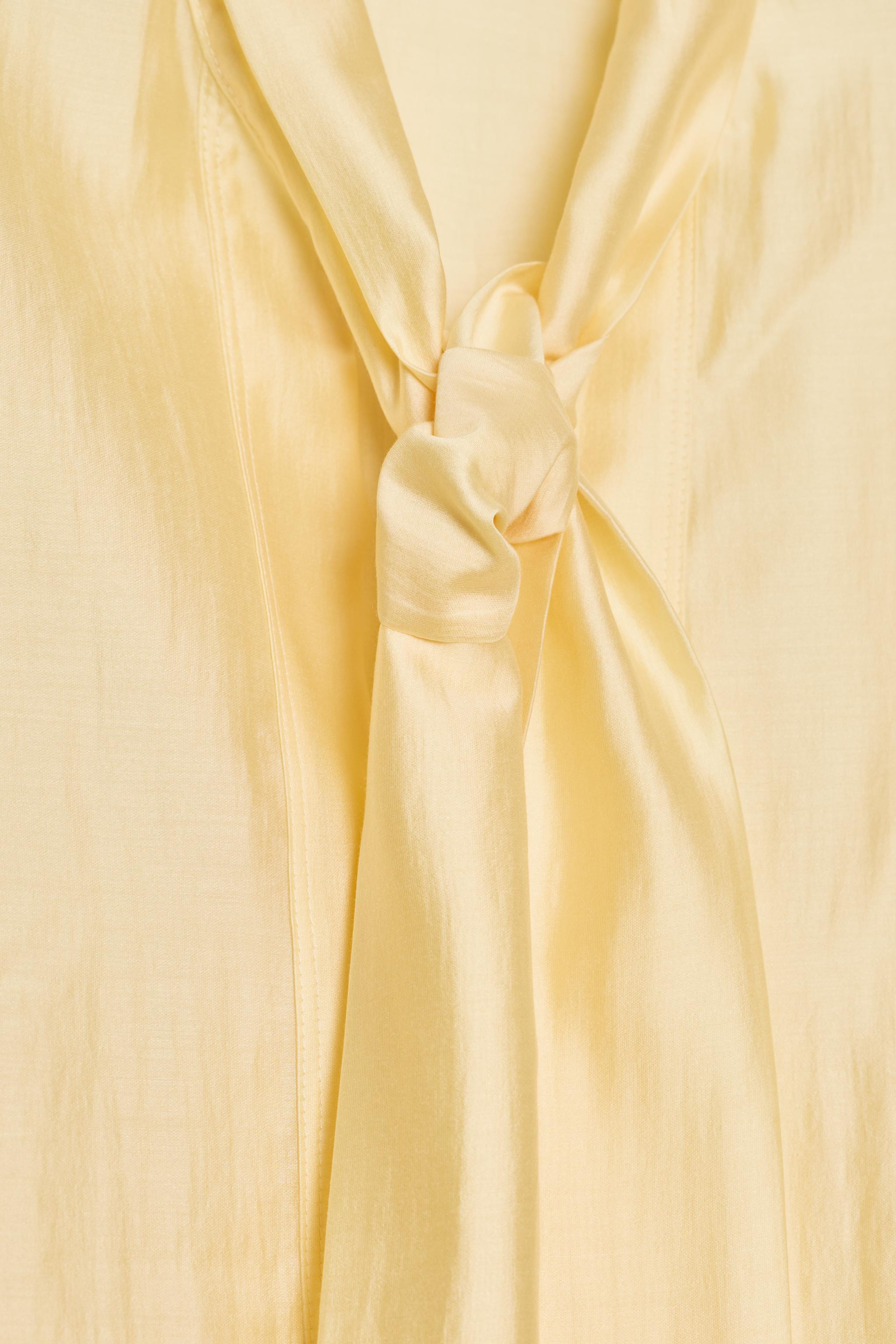 ZW COLLECTION SATIN SHIRT WITH TIES | Zara UK