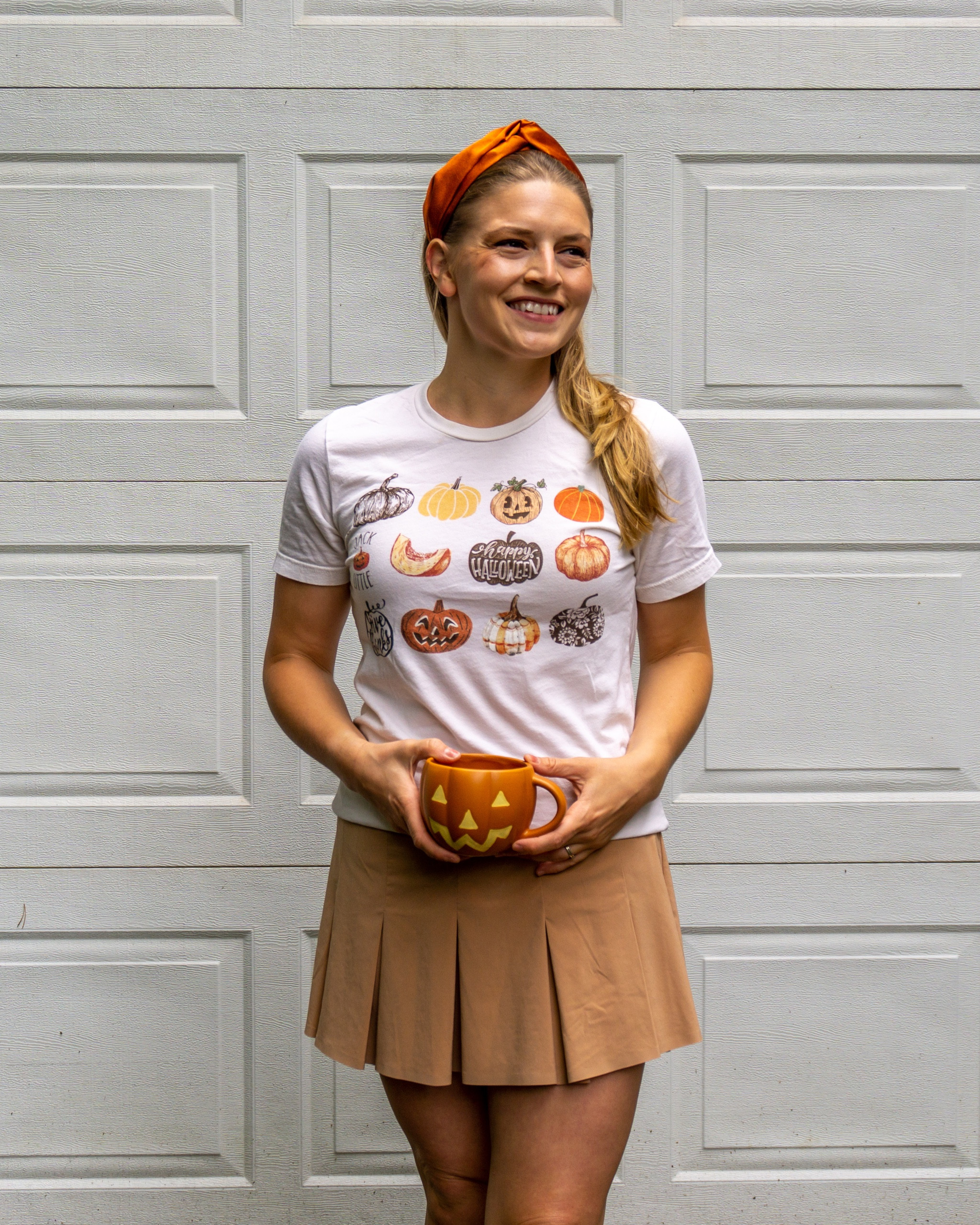 Warm-weather fall outfit idea 🎃 pair with loafers or sneakers to complete the look 🍁

Pumpkin, mug, pumpkin tee, Etsy finds, small shop, shop small, skirt, tennis skort, prep, casual, pumpkin spice 

#LTKstyletip #LTKSeasonal #LTKfindsunder50