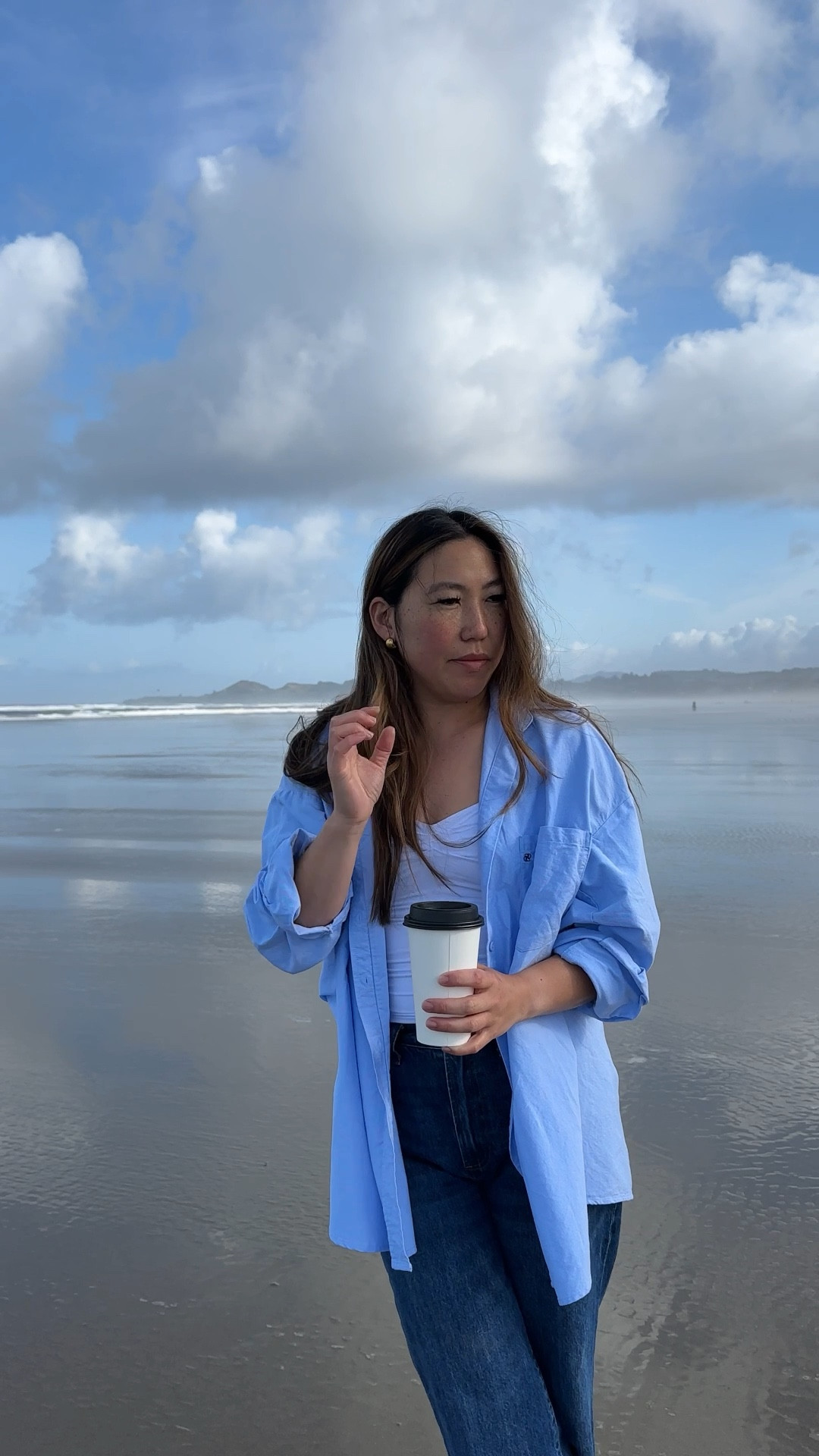 Oversized shirt from Australian brand Dissh new favorite white sweetheart tank from Amazon denim forum jeans from Aritzia 

Beach day vacation motherhood causal comfortable classic easy go-to 

#LTKMidsize #LTKTravel #LTKSeasonal