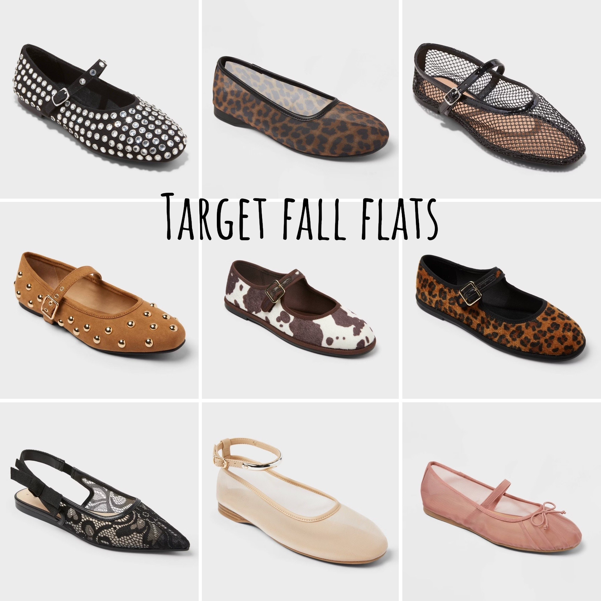 The cutest ballet flats from Target for fall! Loving them all.

Mesh Ballet Flat, Maryjane shoes, ballet flats, target style, studded shoes, studded flats, leopard print, cow print

#LTKFindsUnder50 #LTKShoeCrush #LTKSeasonal