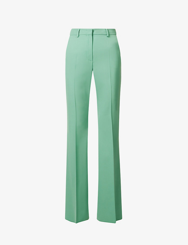 Laccato flared-leg mid-rise woven trousers | Selfridges