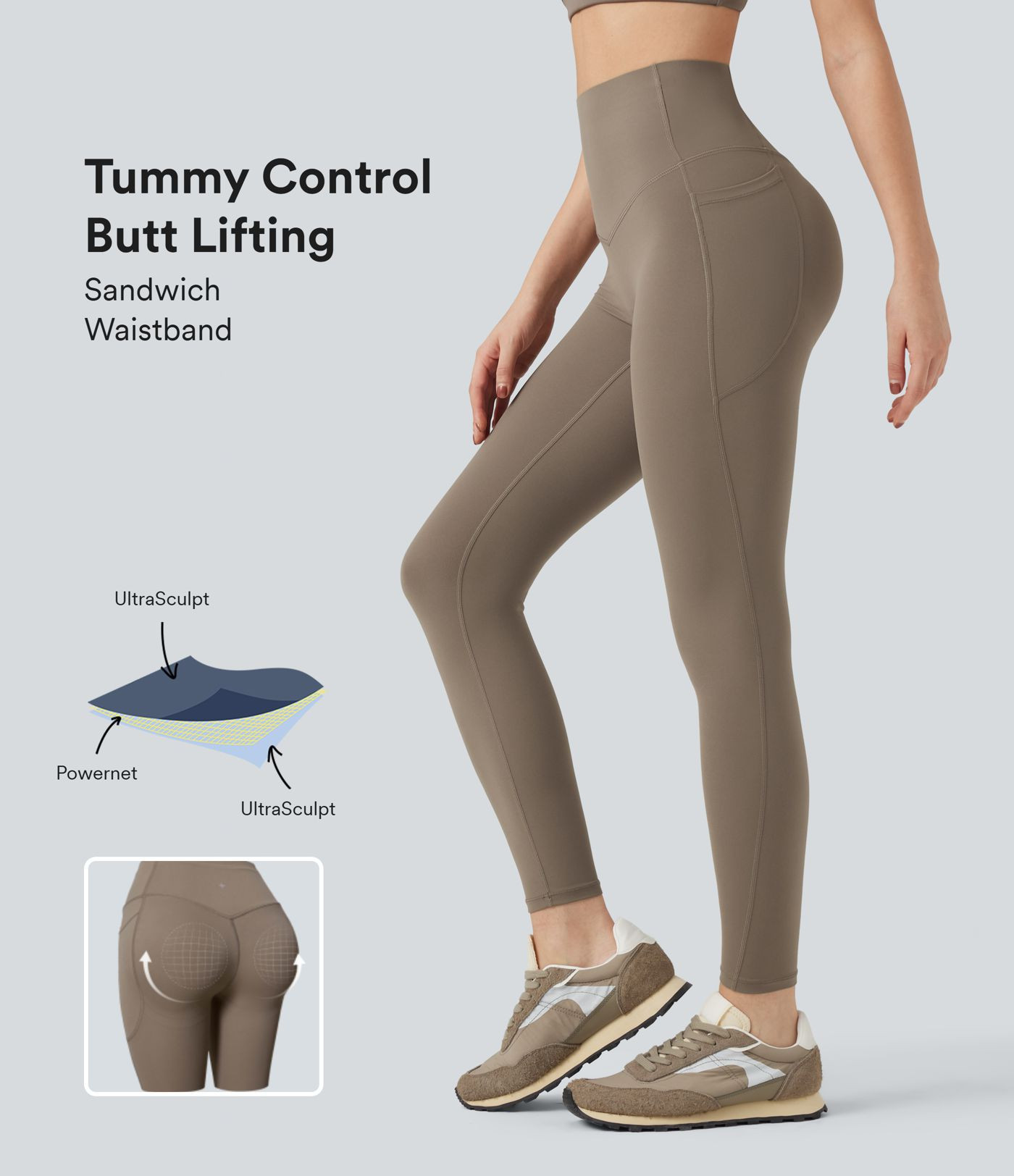 Women’s Halara UltraSculpt™ High Waisted Tummy Control Butt Lifting Training Leggings with Po... | HALARA