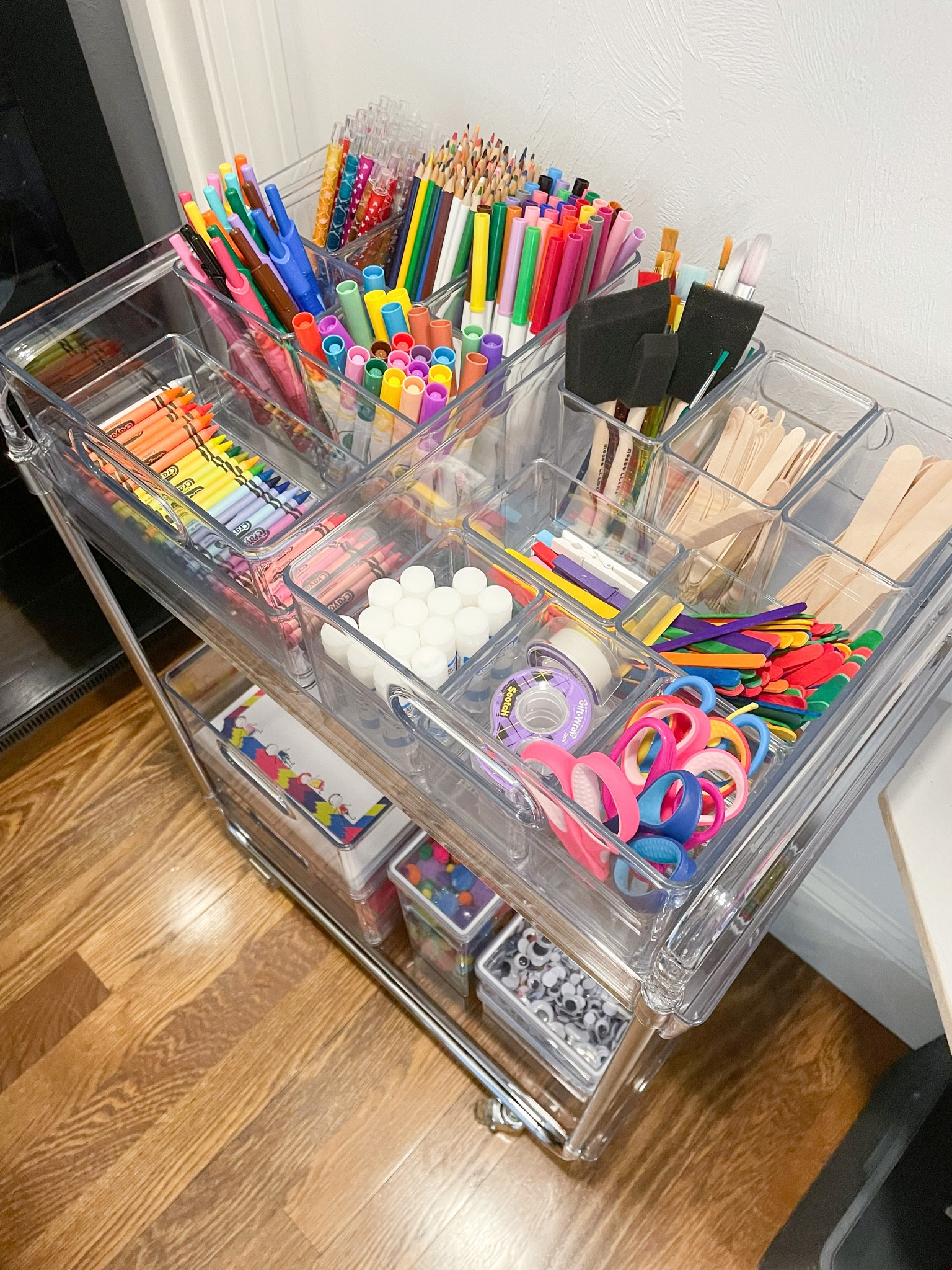Kids craft cart / the container store / the home edit / acrylic cart / kids organization / playroom organization /craft cart / craft closet

#LTKhome #LTKfamily #LTKkids