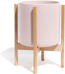 Plant Stands for Indoor Plants - Mid-Century Modern Tall Plant Stand - 10 inch Beech Wood Pot Pla... | Amazon (US)
