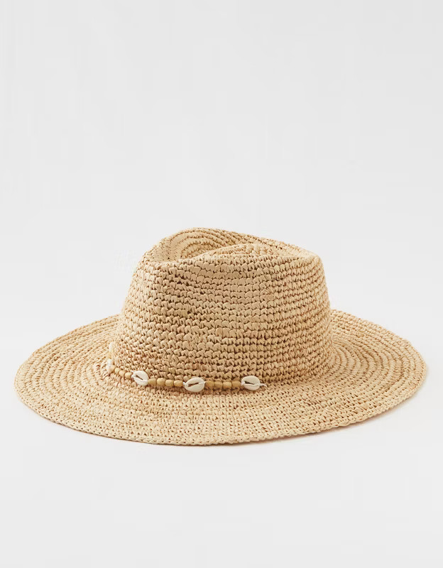 Aerie Shell Chin Strap Staw Hat | Aerie