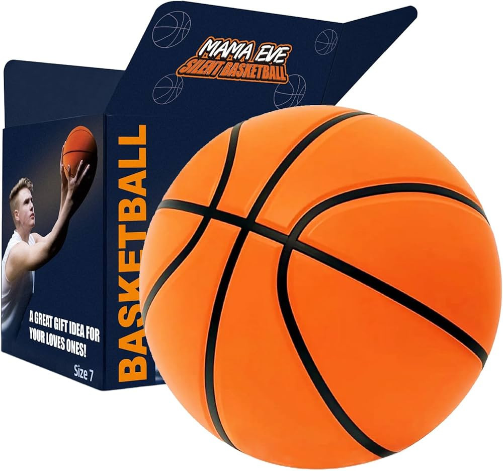 Silent Basketball Size7, New Upgraded Weight 600g Grooved Airless Indoor Basketball, Non-derformi... | Amazon (US)
