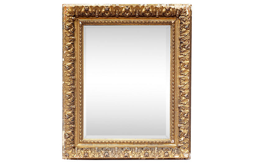 Antique Gold Beveled Mirror - Fleur de Lex Antiques | One Kings Lane