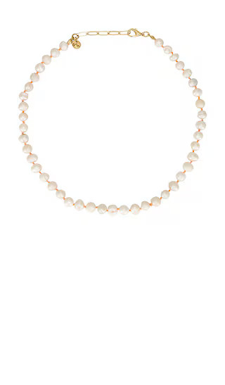 Pearl Lilly Necklace in Neon Orange Knot | Revolve Clothing (Global)
