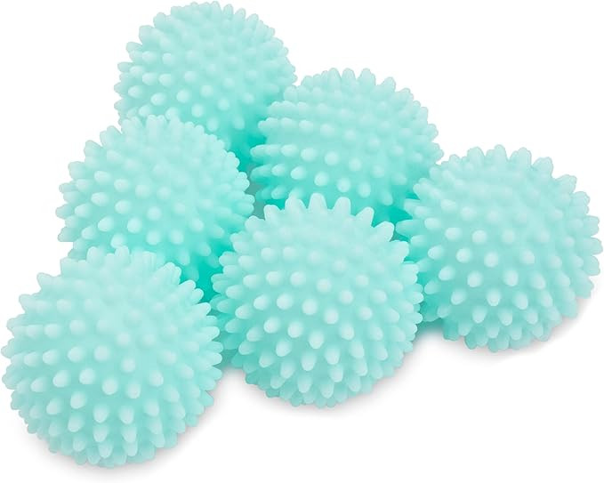 S&T INC. Reusable Dryer Balls, Fabric Softener for Laundry, Blue, 2.5 in, 6 Pack | Amazon (US)