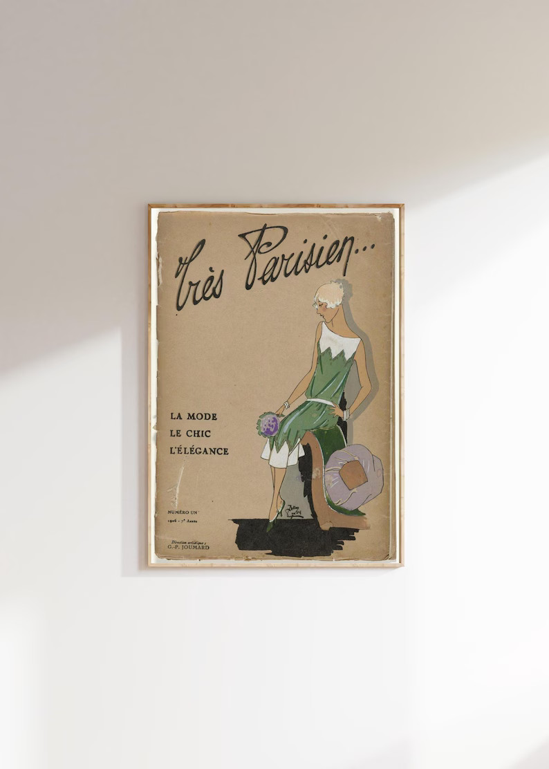 Très Parisien Magazine | Fashion Art Print | Vintage Illustration | 1926 Style | Retro Fashion P... | Etsy (US)